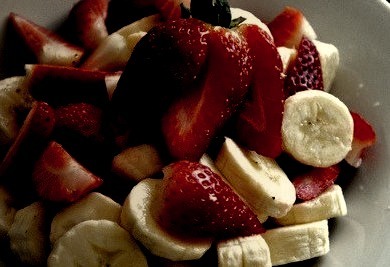 Salad, Banana, Strawberry, Fruit