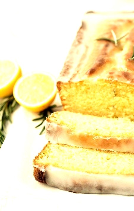 lemon rosemary yogurt cake by baked bree