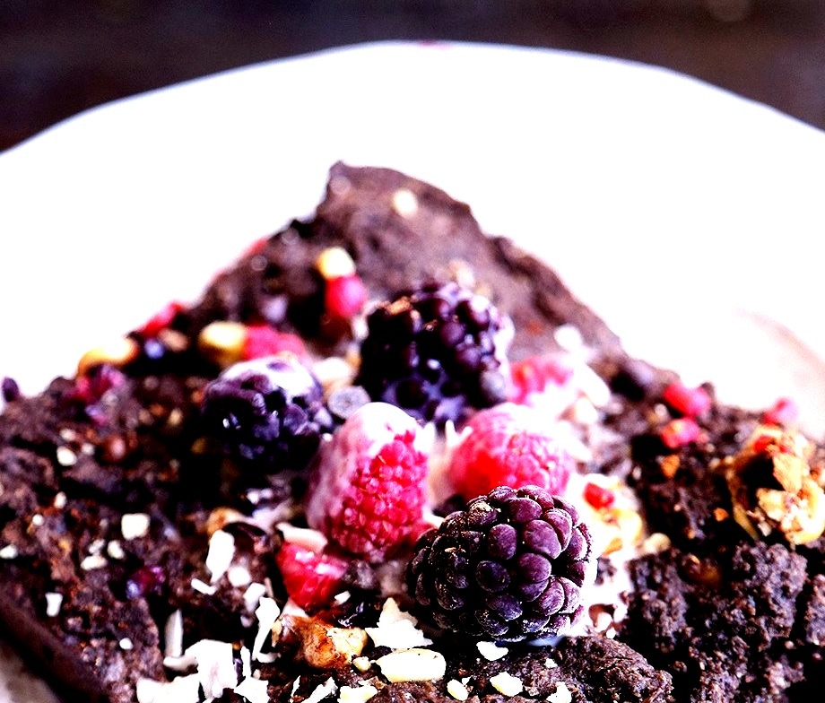 (via Chocolate Pudding Cake with Berry and Coconut Topping Divine Healthy Food)