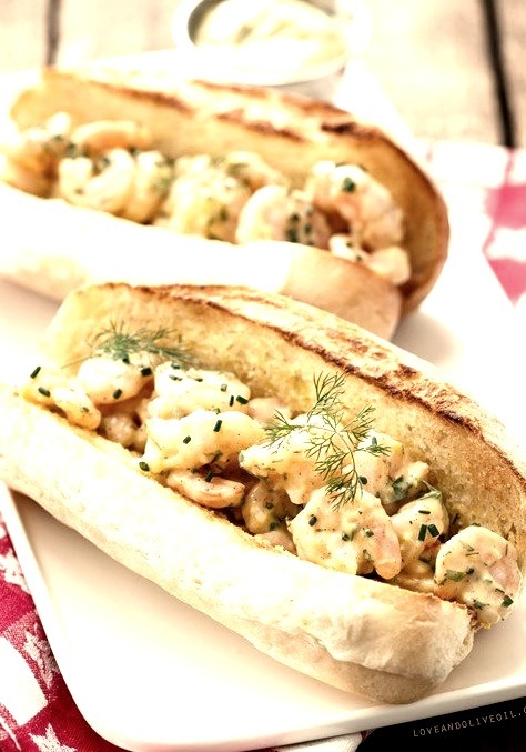 Shrimp Rolls with Herb Brown Butter Mayo