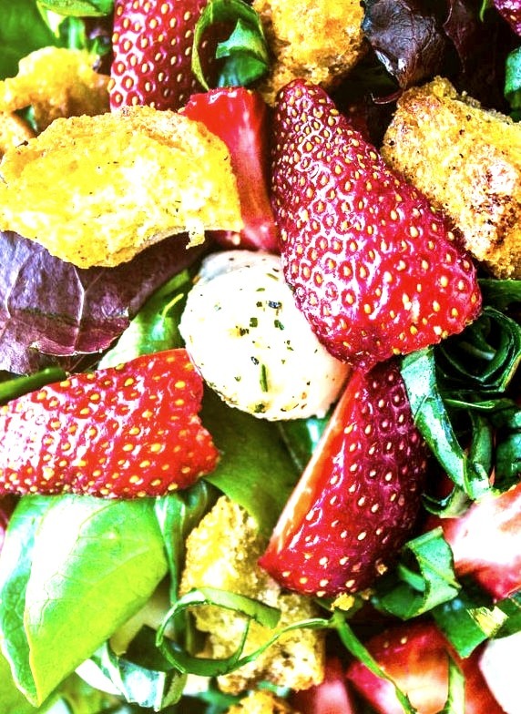 Strawberry Panzanella Salad
